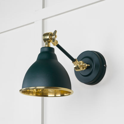 Hammered Brass Brindley Wall Light by From The Anvil