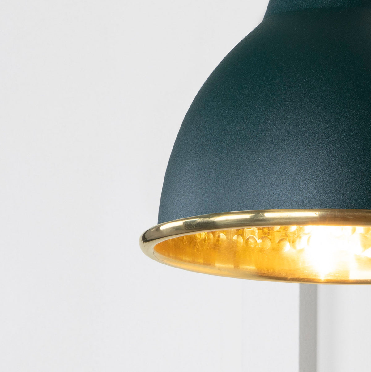 Hammered Brass Brindley Wall Light by From The Anvil