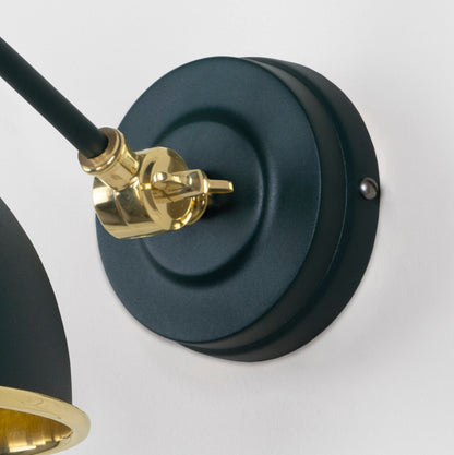 Hammered Brass Brindley Wall Light by From The Anvil