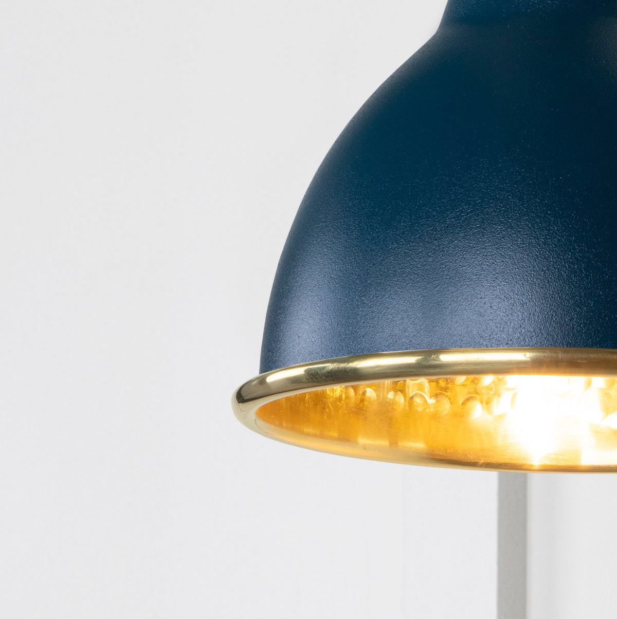 Hammered Brass Brindley Wall Light by From The Anvil