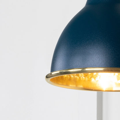 Hammered Brass Brindley Wall Light by From The Anvil
