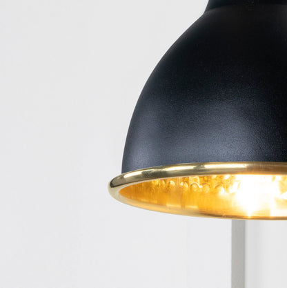 Hammered Brass Brindley Wall Light by From The Anvil