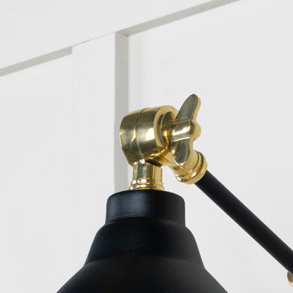 Hammered Brass Brindley Wall Light by From The Anvil