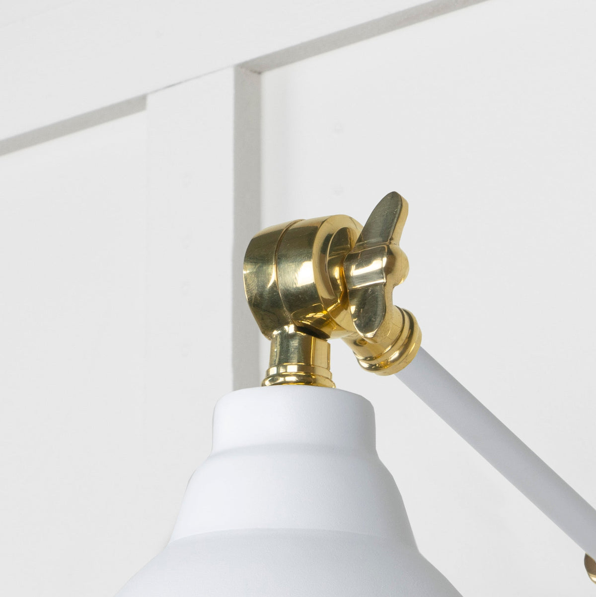 Hammered Brass Brindley Wall Light by From The Anvil