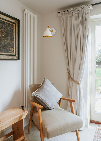Hammered Brass Brindley Wall Light by From The Anvil