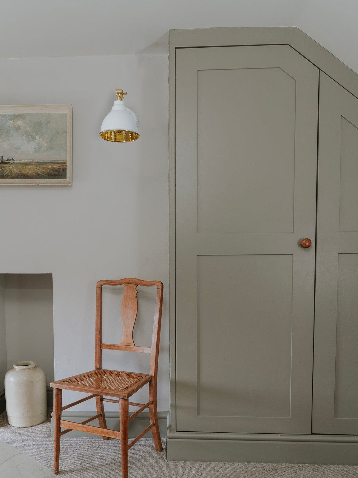 Hammered Brass Brindley Wall Light by From The Anvil