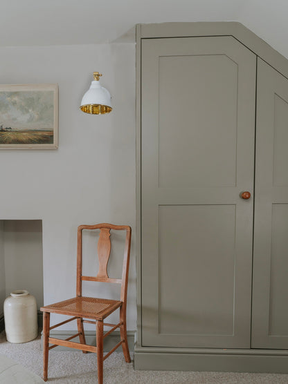 Hammered Brass Brindley Wall Light by From The Anvil
