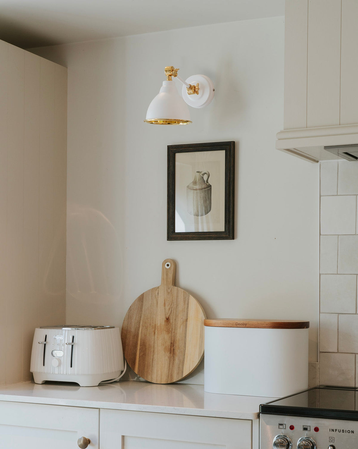 Hammered Brass Brindley Wall Light by From The Anvil
