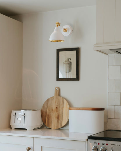 Hammered Brass Brindley Wall Light by From The Anvil