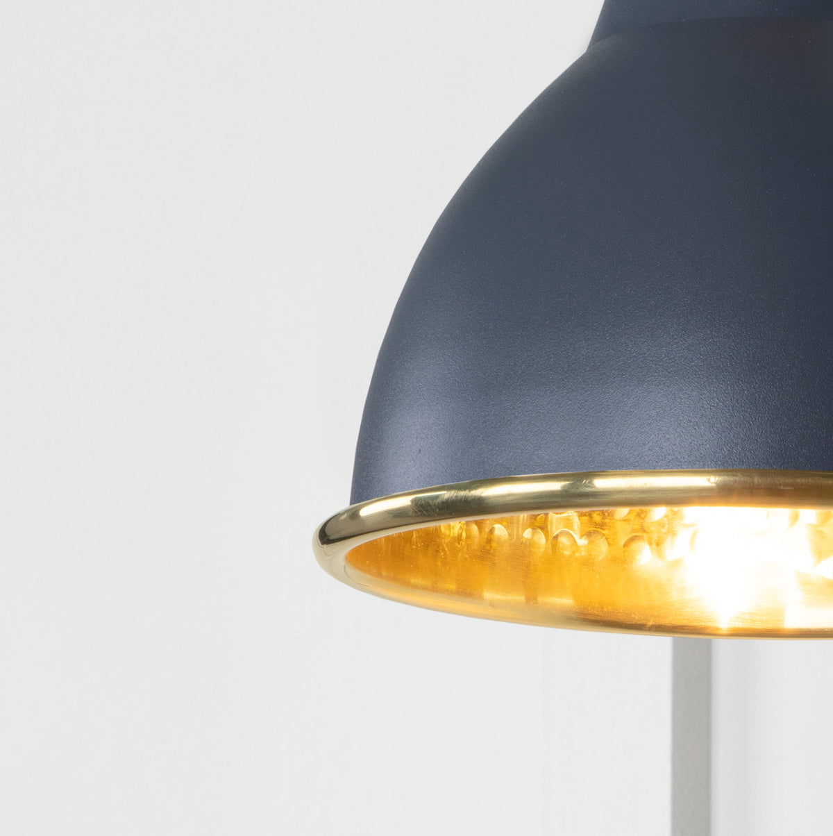 Hammered Brass Brindley Wall Light by From The Anvil