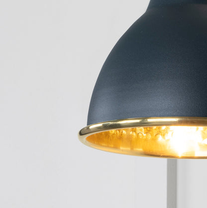 Hammered Brass Brindley Wall Light by From The Anvil