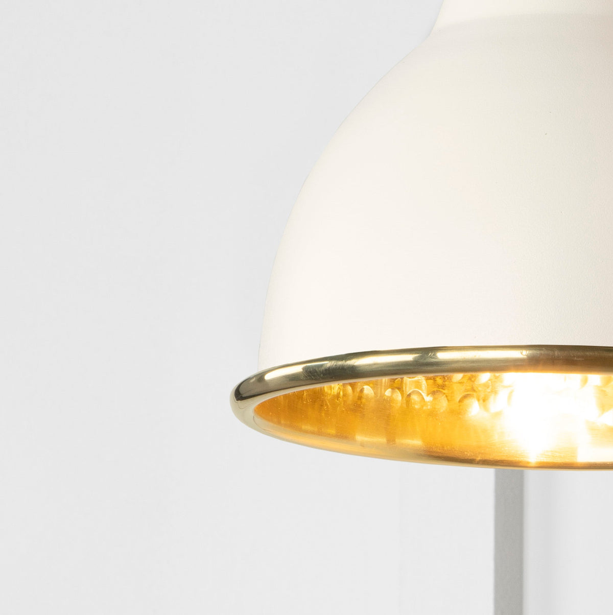 Hammered Brass Brindley Wall Light by From The Anvil