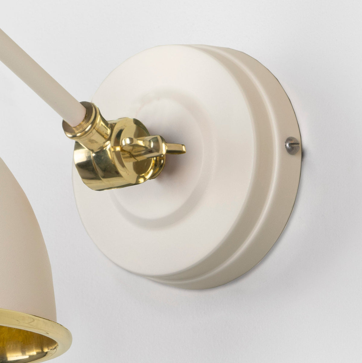 Hammered Brass Brindley Wall Light by From The Anvil