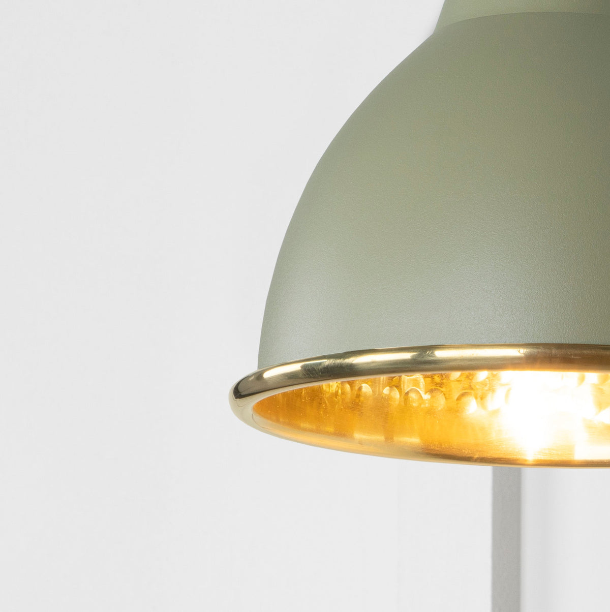 Hammered Brass Brindley Wall Light by From The Anvil