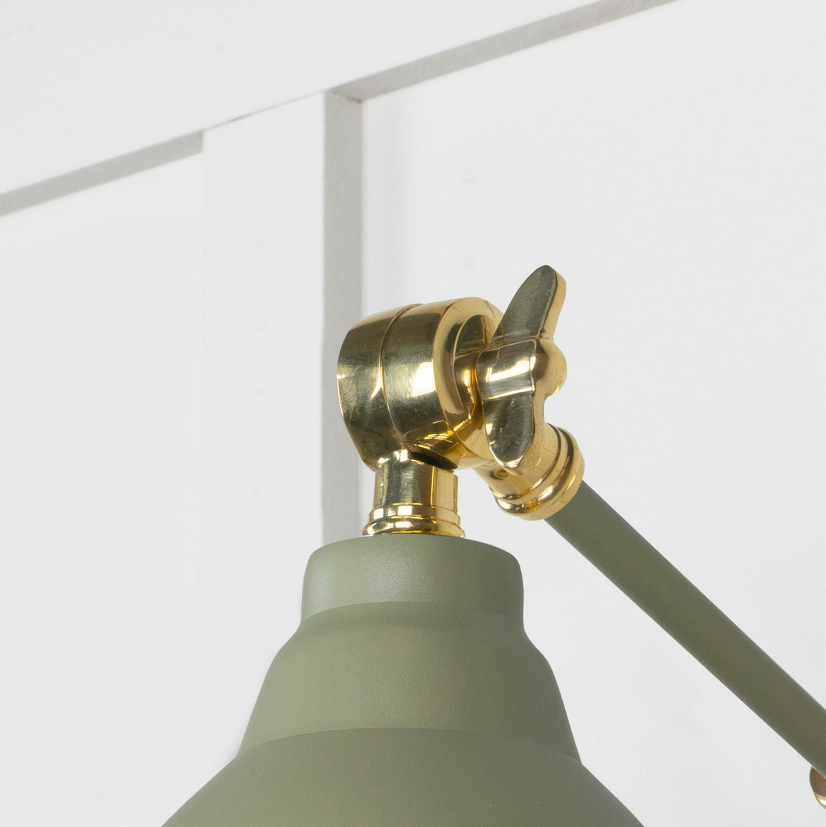 Hammered Brass Brindley Wall Light by From The Anvil