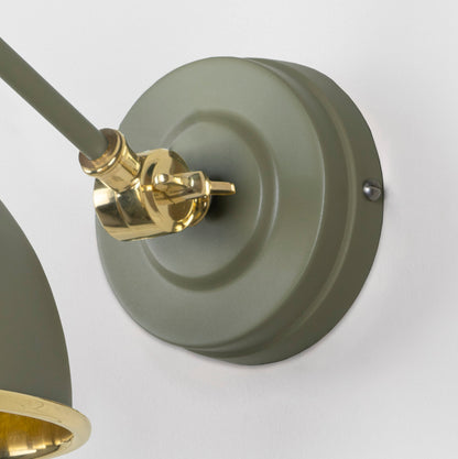 Hammered Brass Brindley Wall Light by From The Anvil