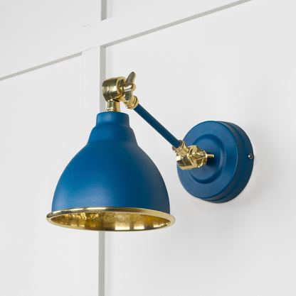 Hammered Brass Brindley Wall Light by From The Anvil