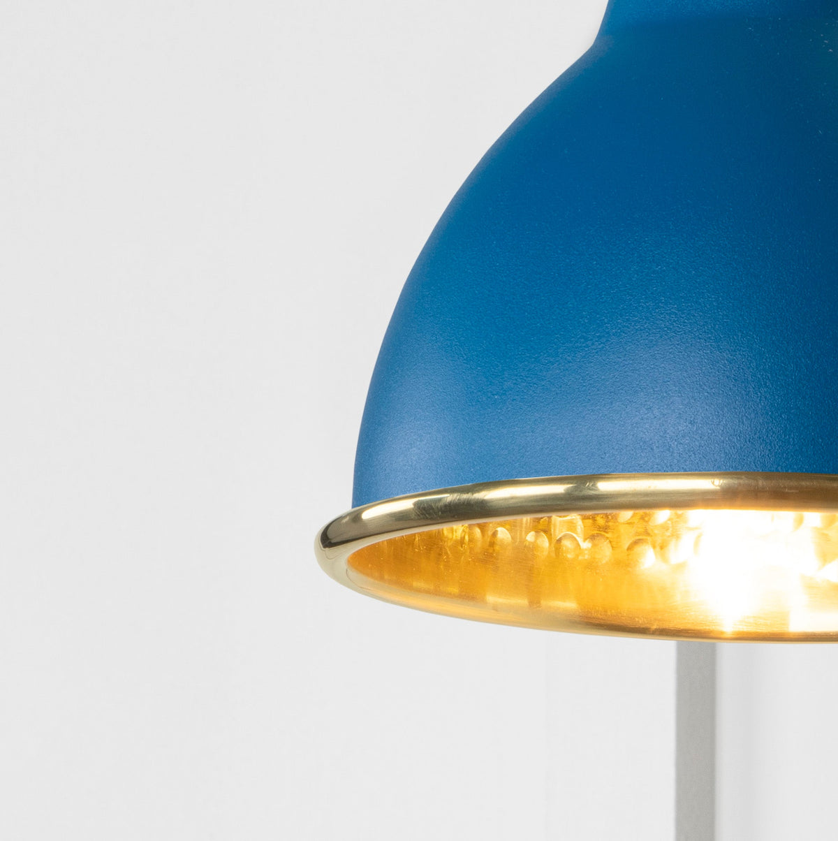 Hammered Brass Brindley Wall Light by From The Anvil