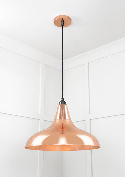 Smooth Copper Frankley Pendant by From The Anvil