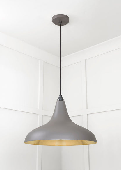 Smooth Brass Frankley Pendant by From The Anvil