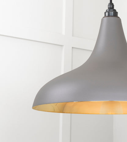 Smooth Brass Frankley Pendant by From The Anvil