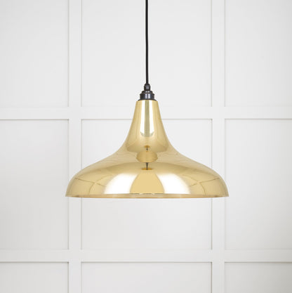 Smooth Brass Frankley Pendant by From The Anvil