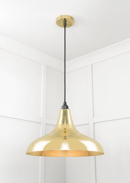 Smooth Brass Frankley Pendant by From The Anvil