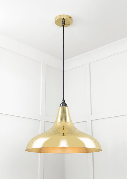 Smooth Brass Frankley Pendant by From The Anvil