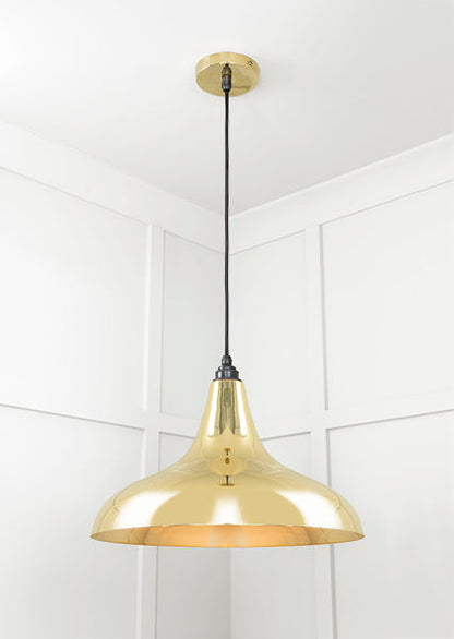 Smooth Brass Frankley Pendant by From The Anvil
