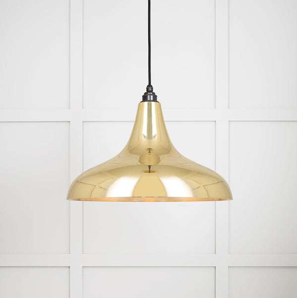 Smooth Brass Frankley Pendant by From The Anvil