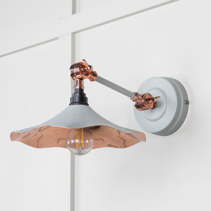 Smooth Copper Flora Wall Light by From The Anvil
