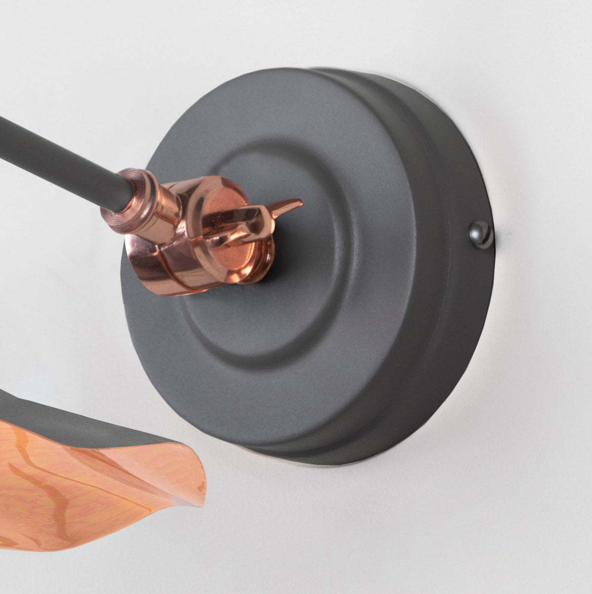 Smooth Copper Flora Wall Light by From The Anvil