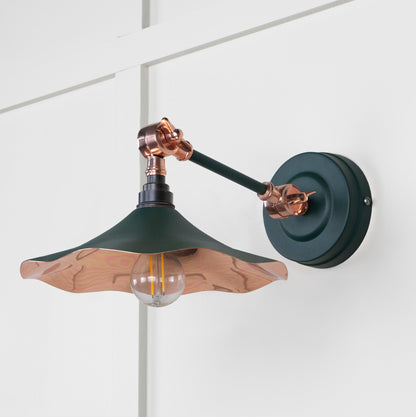 Smooth Copper Flora Wall Light by From The Anvil