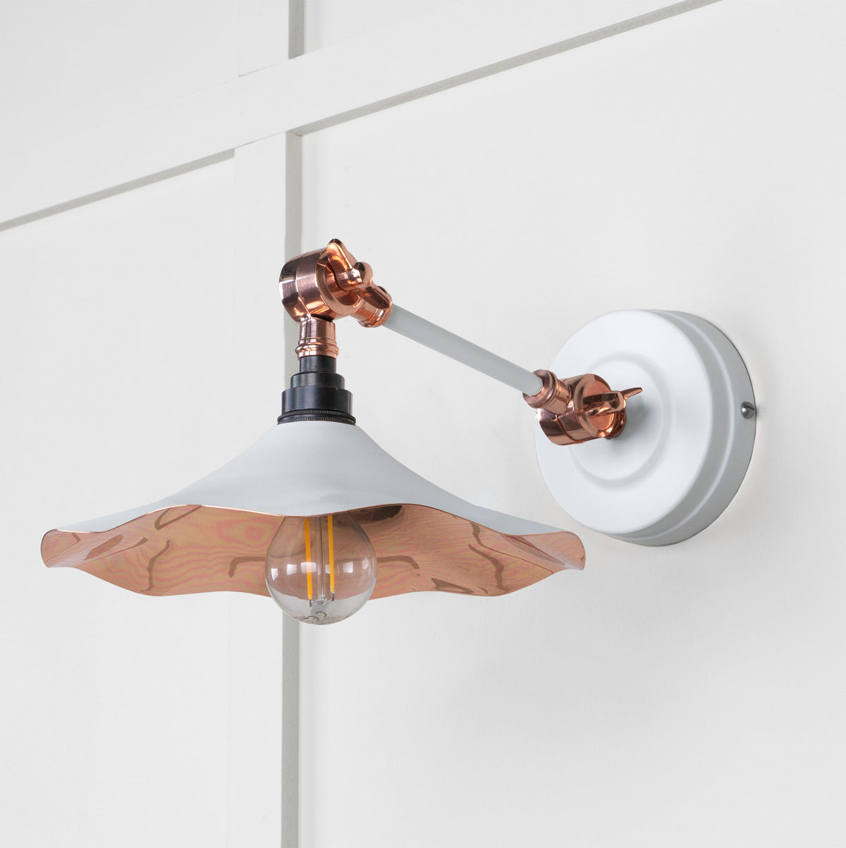 Smooth Copper Flora Wall Light by From The Anvil