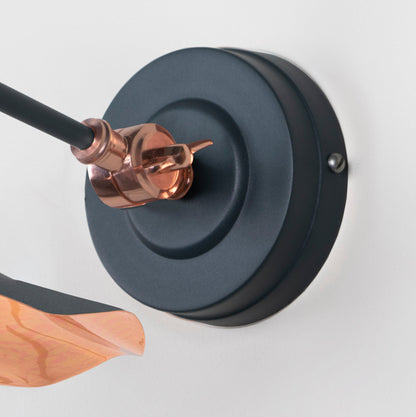 Smooth Copper Flora Wall Light by From The Anvil