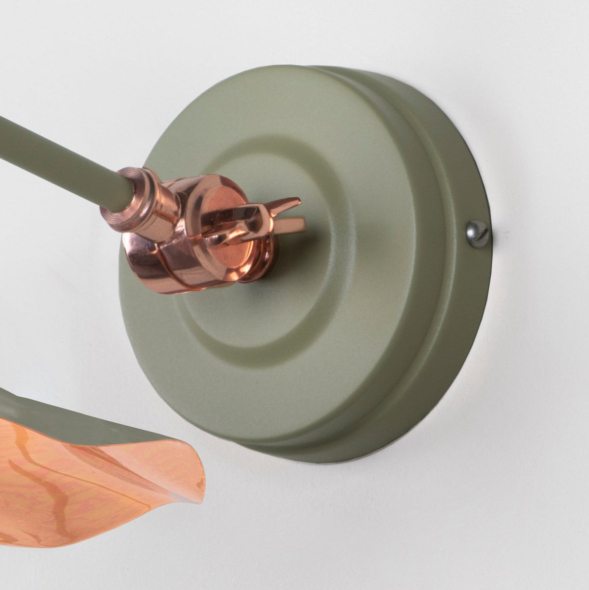 Smooth Copper Flora Wall Light by From The Anvil
