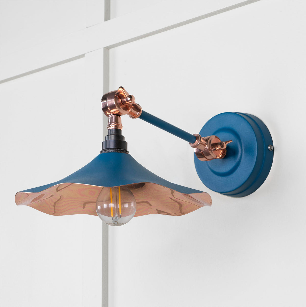 Smooth Copper Flora Wall Light by From The Anvil