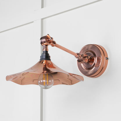 Smooth Copper Flora Wall Light by From The Anvil