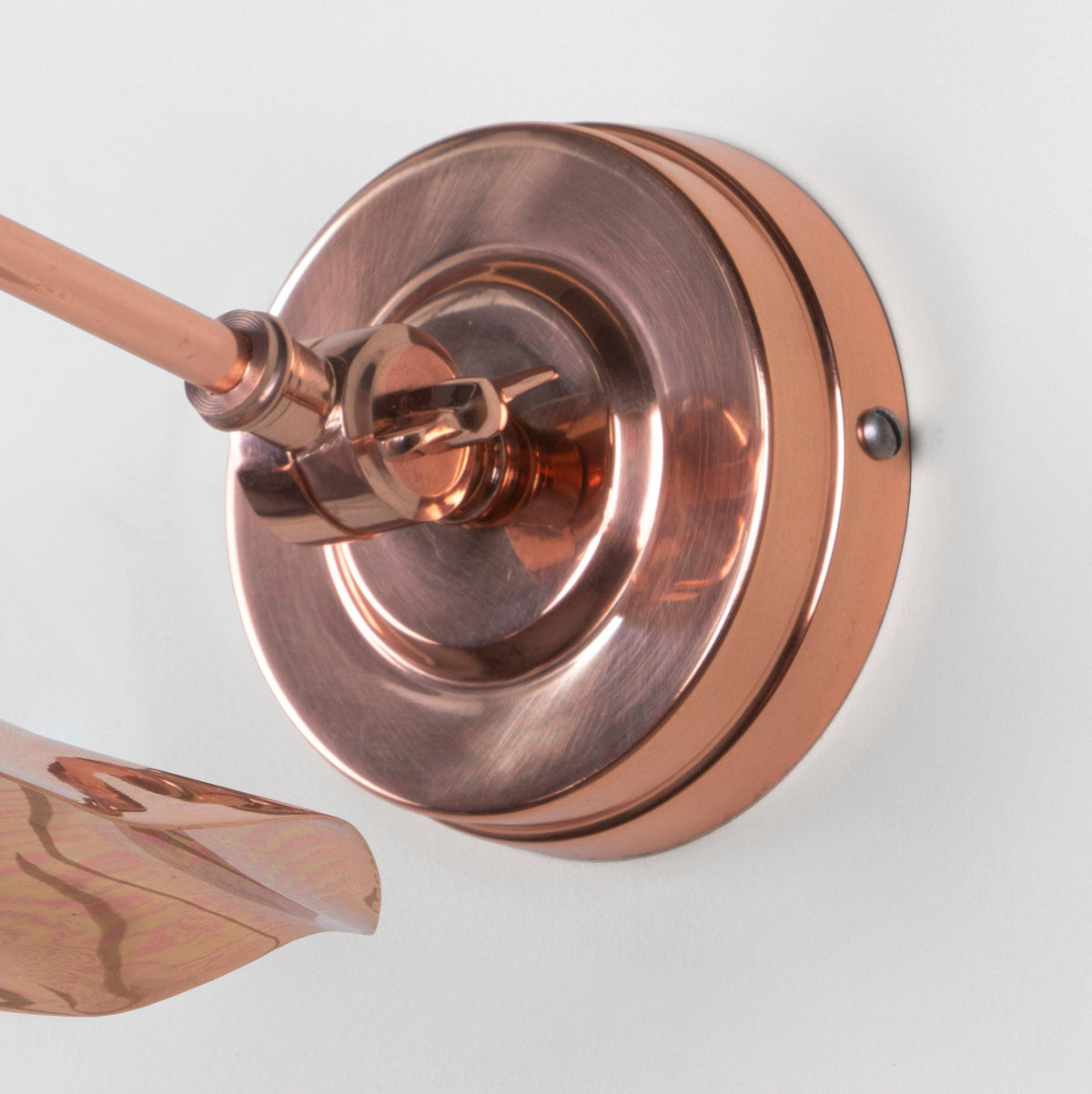 Smooth Copper Flora Wall Light by From The Anvil