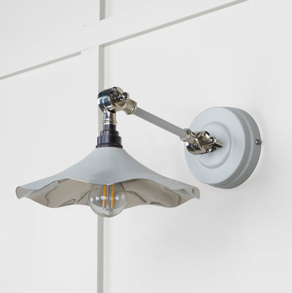 Smooth Nickel Flora Wall Light by From The Anvil
