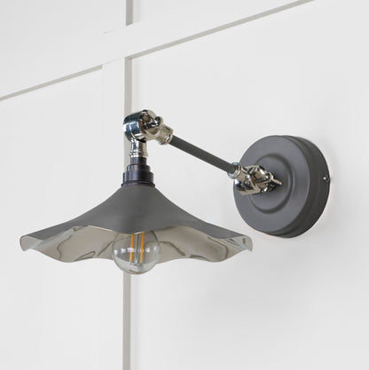 Smooth Nickel Flora Wall Light by From The Anvil