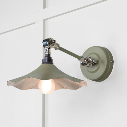 From The Anvil's Smooth Nickel Smooth Nickel Flora Wall Light