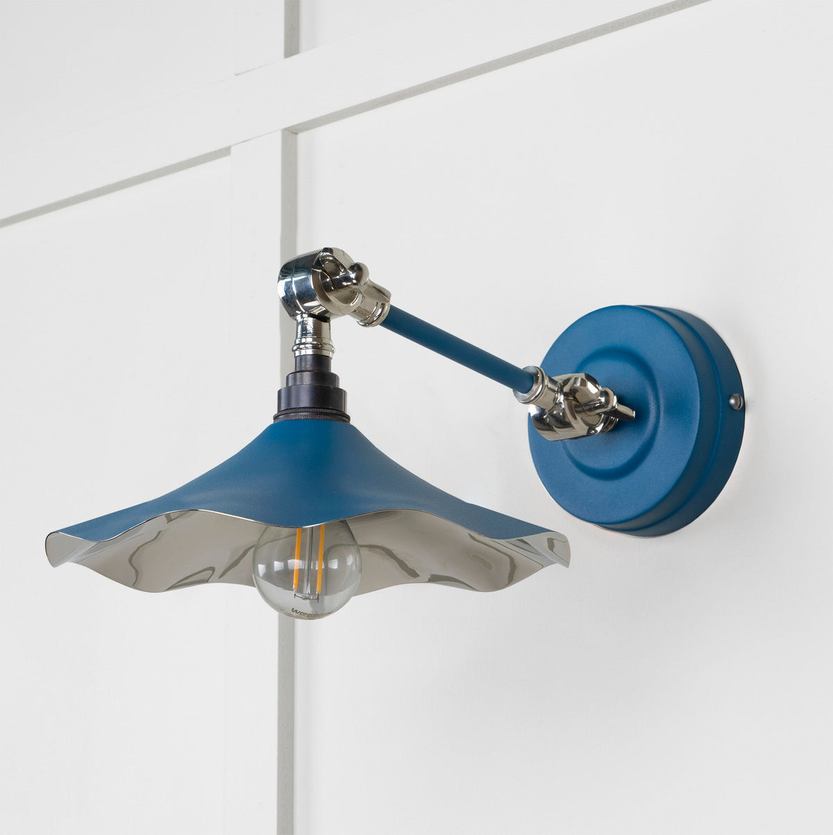 Smooth Nickel Flora Wall Light by From The Anvil