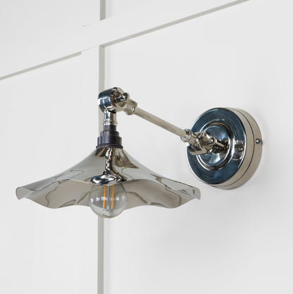 Smooth Nickel Flora Wall Light by From The Anvil