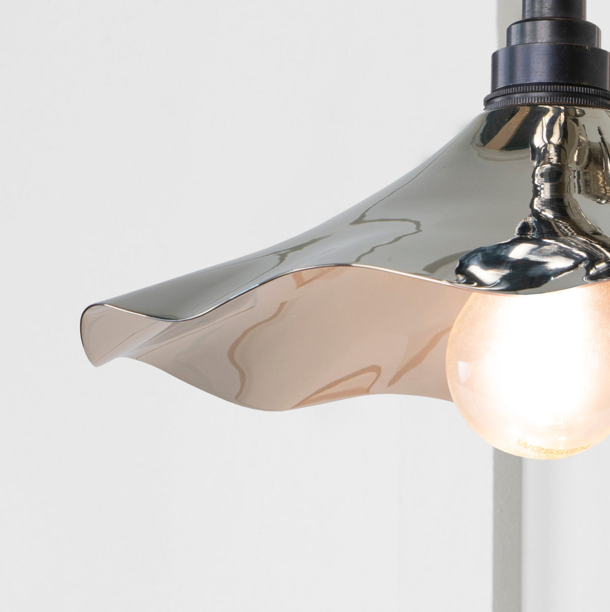 Smooth Nickel Flora Wall Light by From The Anvil