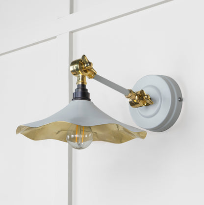 Smooth Brass Flora Wall Light by From The Anvil