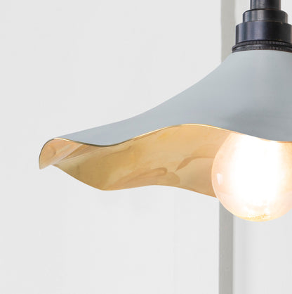 Smooth Brass Flora Wall Light by From The Anvil
