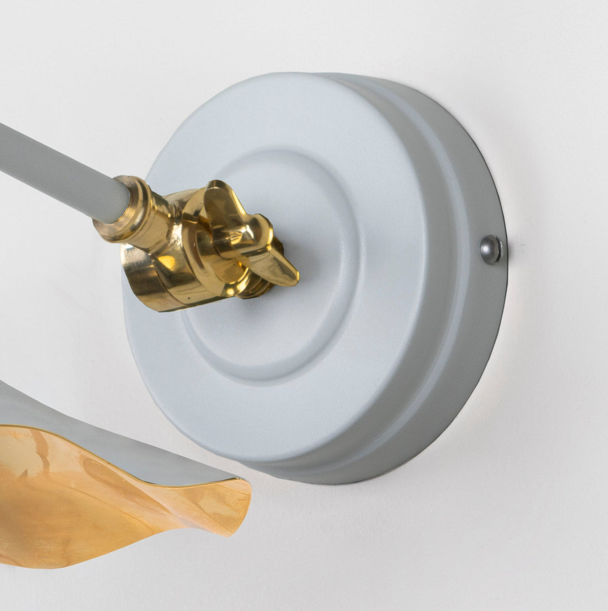 Smooth Brass Flora Wall Light by From The Anvil