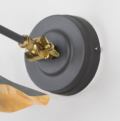 Smooth Brass Flora Wall Light by From The Anvil