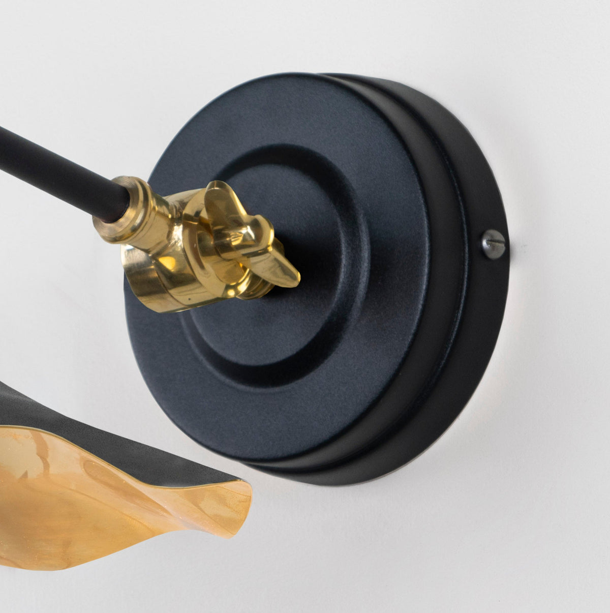 Smooth Brass Flora Wall Light by From The Anvil